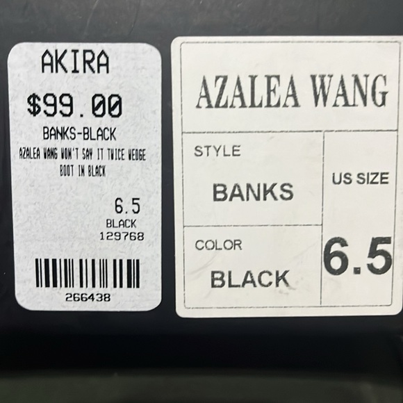Azalea Wang won’t say it twice wedge boot in black Banks Size 6.5 - Picture 7 of 7